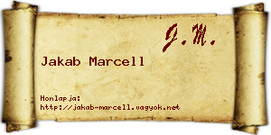 Jakab Marcell névjegykártya